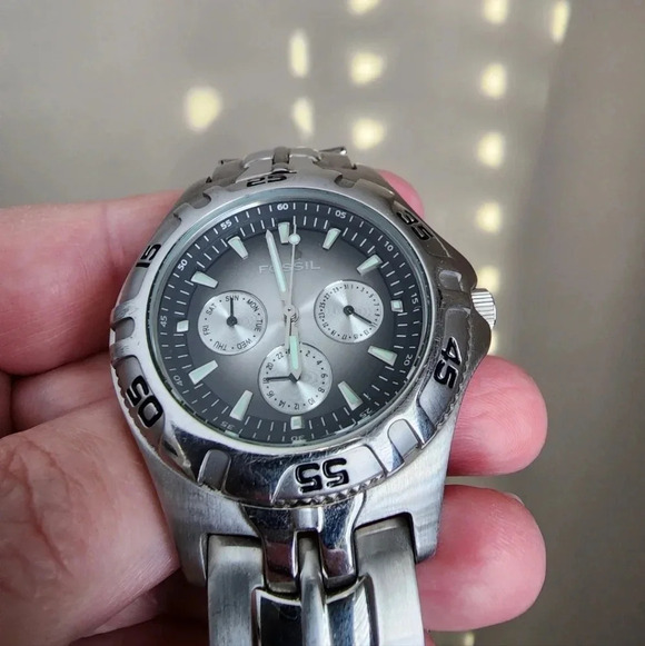 Fossil Blue  Watches Stainless Steel wrist size 6.5 - Picture 7 of 8